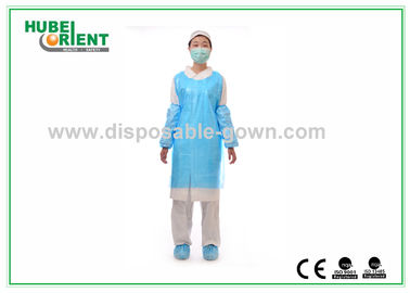 Eco-friendly Blue Disposable Use Plastic Aprons With Embossed Or Smooth Surface For Factory