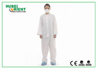 Non Toxic Polypropylene Disposable White Overalls Without Hood / Feetcover