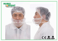 White Disposable Head Cap Nonwoven Beard Cover 18 Inch Single Elastic