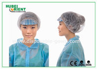 Round Disposable Head Cap , Single Use Bouffant Scrub Caps With Peak