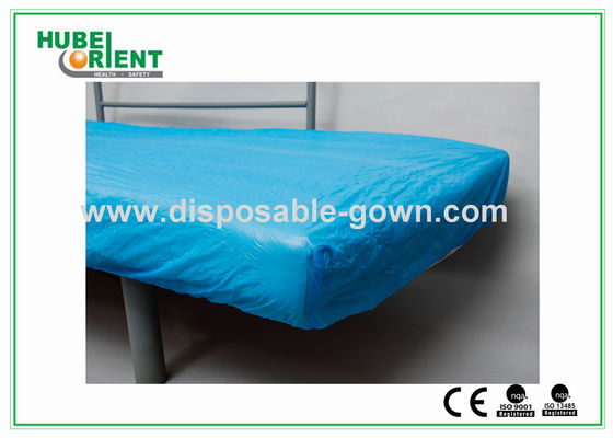 Disposable CPE Bedcover Sanitary Bed Sheets with Elastic Rubber , No Stimulus