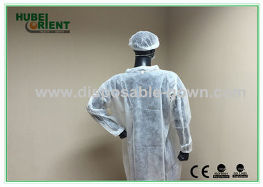 Approved CE MDR Disposable SMS/Tyvek/MP/PP Lab Coat With Velcros Closure Laboratory Use Anti-bacterial Lab Coat