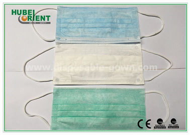 For Food Process Non-woven Disposable Face Mask With Earloop With ISO13485 / ISO9001 Approved