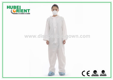 Elastic Wrist Disposable Protective Clothing Without Hood For Protect Body