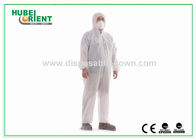 White Protective Disposable Coveralls With Both Hood And Feetcover For Protect Body From Pollution