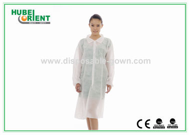 Disposable Protective Nonwoven Lab Coat With Snap Closure