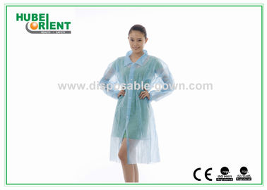 CE MDR Snap Closure Disposable Lab Coats 55g/m2