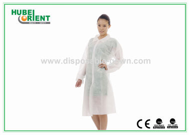 CE MDR Snap Closure Disposable Lab Coats 55g/m2