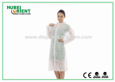 55gsm Single Use Tyvek Protective Lab Coat With Velcros Closure