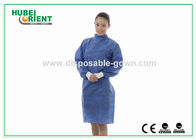 Level 2 Disposable Medical PP / SMS / PP PE Isolation Gown With Elastic Knitted Wrist