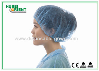 Dust Proof Single Use Medical Non Woven Bouffant Cap With Single Elastic