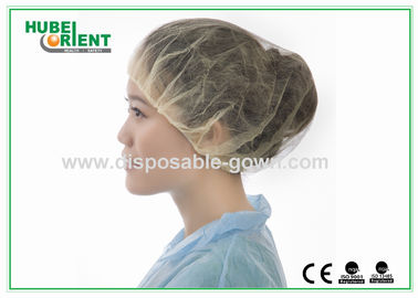 Dust Proof Single Use Medical Non Woven Bouffant Cap With Single Elastic