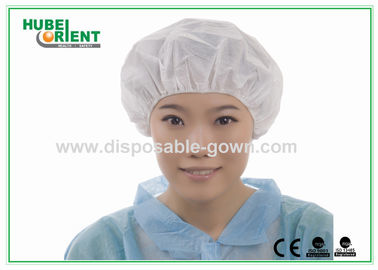 Clinic/Medical Use Non-woven Head Cap With Hand-Made Single Elastic Rubber