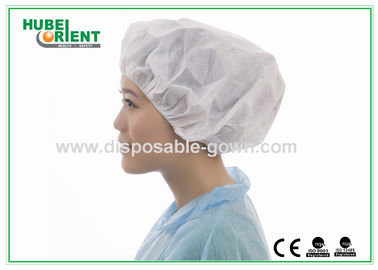 Hand / Machine Made Single Elastic Non Woven Bouffant Cap Disposable