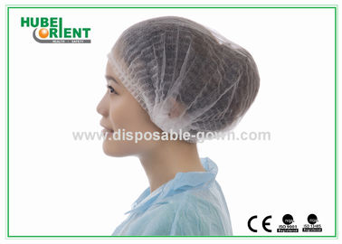 Medical 25gsm Nonwoven Disposable Mob Caps With Double Elastic