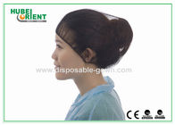 Black / White Medical Disposable Head Cap / Disposable Hair Nets/Nylon Material cap