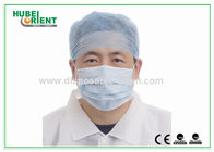 20 - 40 Gsm PP SMS Doctor Disposable Head Cap Elastic At Back For Medical Situation