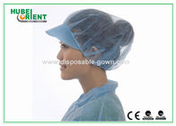 Non-Woven Disposable soft  Bouffant Caps With Peak Round Hairnet Cap for food industry