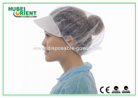 ISO9001/ISO13485 Non Woven PP Round Disposable Bouffant Cap With Peak