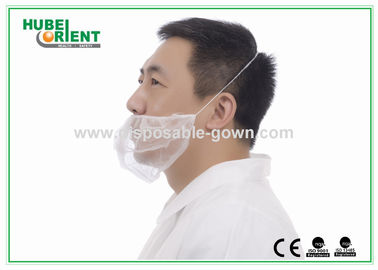 Blue/White Non-Woven Disposable Use Soft Beard Cover With Single Elastic