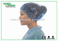 PE Disposable Shower Caps / Transparent Polythene Bouffant Hair Nets