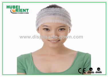 Comfortable Elastic Female Disposable use Headbands White Non-woven material