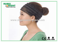 White Non-Woven Elastic Disposable Hair Band / Head Band Latex Free