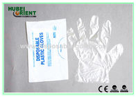 High Density Disposable Short Clear Plastic Gloves With CE / ISO