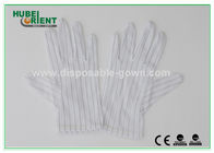 White Nylon ESD Safe Gloves Disposable Hand Gloves With Conductive Ribbon