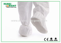 White Slip Resistant Tyvek Disposable Shoe Covers Booties With PVC Sole 43gsm