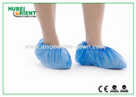 Medical CPE Shoe Cover Waterproof Colorful Prevent Splash With Elastic Rubber