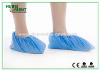 Blue Disposable CPE Shoe Cover for Industry , Waterproof Disposable Footwear