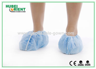 Single Use Nonwoven Disposable Waterproof Shoe Covers With Elastic Rubber Around All Parts