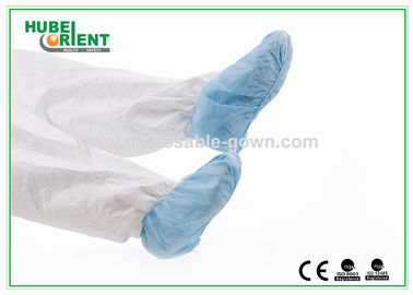 Dust Prevention Disposable Non Woven Shoe Covers With Non Slip Stripes