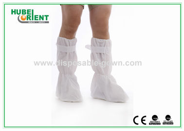 Medical Non Slip Waterproof PP CPE Shoe Cover With PVC Sole