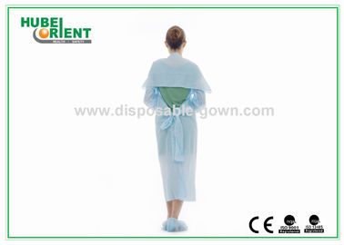 Disposable Use Thumb Cuffs Long Sleeves CPE Pritective Gown Factory/Workshop Plastic Protective Gown