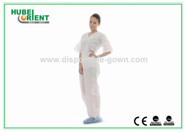 Non Irritating 45gsm SMS Disposable Pajamas Wth Shirt And Trousers For Operation