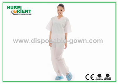 Anti-Bacterial 45g/M2 SMS Medical Disposable Protective Kits With Shirt And Trousers In Medical Environment