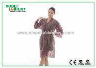 Brown Female Disposable Kimono Robe , Disposable Bath Robes
