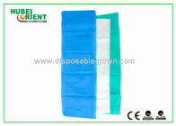 100% PP Nonwoven Disposable Bed Sheets For Travel Light Blue / White Color