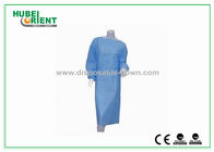 Ultrasonic Seal PP/SMS Medical Gowns Disposable With Knitted Cuff For Hospital/Clinic