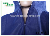 Blue Breathable Disposable Tyvek Coveralls With hood For Lab Room Or Hospitals