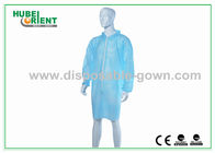 non-toxic and non-irritating Disposable Lab Coat With Zip Closure And Shirt Collar for factory