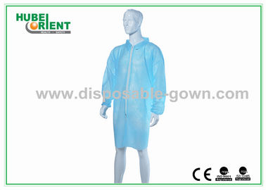 non-toxic and non-irritating Disposable Lab Coat With Zip Closure And Shirt Collar for factory