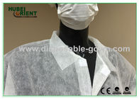 Single Use Shirt Style Collar Protective Lab Coat With Velcros Closure