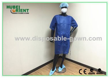 Short Sleeve Lab Coats For Women Nonreusable Inpatient Disposable Robe