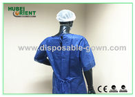 Dark Blue Nonwoven Disposable Patient Gown Without Sleeves