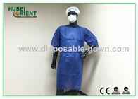 Dark Blue Disposable Medical Use Patient Gown / Disposable Isolation Gown For Hospital
