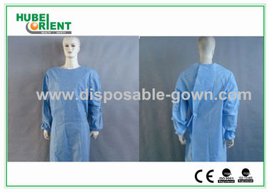 Ultrasonic Heat Seal SMS Disposable Surgical Gown Waterproof With Knitted Wrist