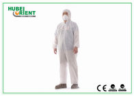 Type 5 / 6 Hooded MP / SMS Disposable Coverall For Laboratory / Workshop